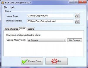 EXIF Date Changer - Filters